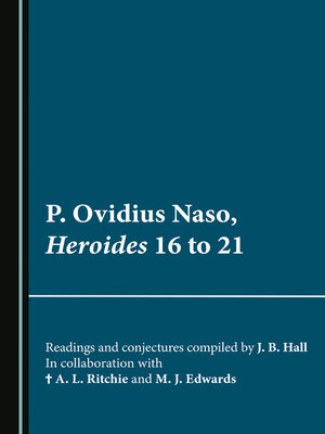 cover image of P. Ovidius Naso, Heroides 16 to 21
